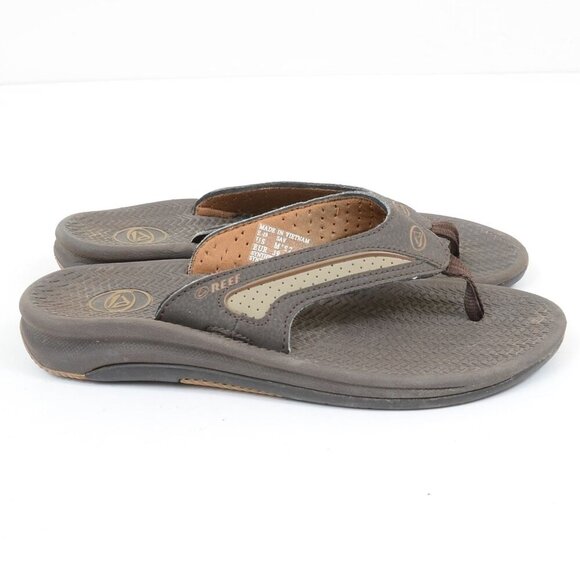 Reef Flex Brown Summer Beach Flip Flop Thong Sandal Size Men's 7 Wmns 9 - Picture 3 of 6